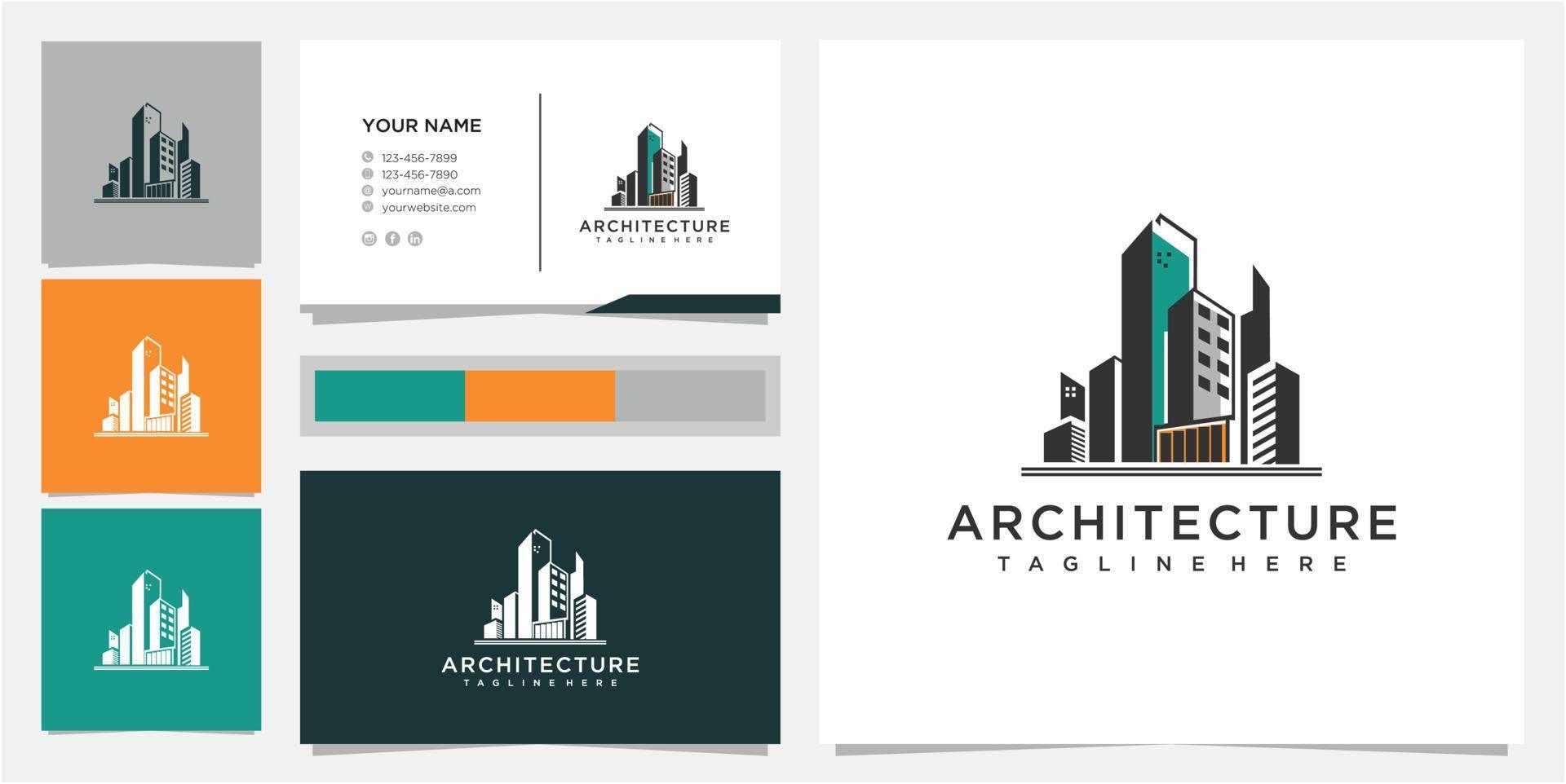 Office building creative symbol concept. Modern skyscraper logo concept vector