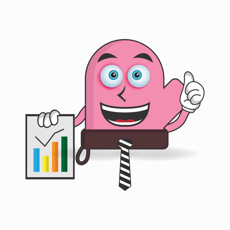 gloves mascot character presentation. vector illustration