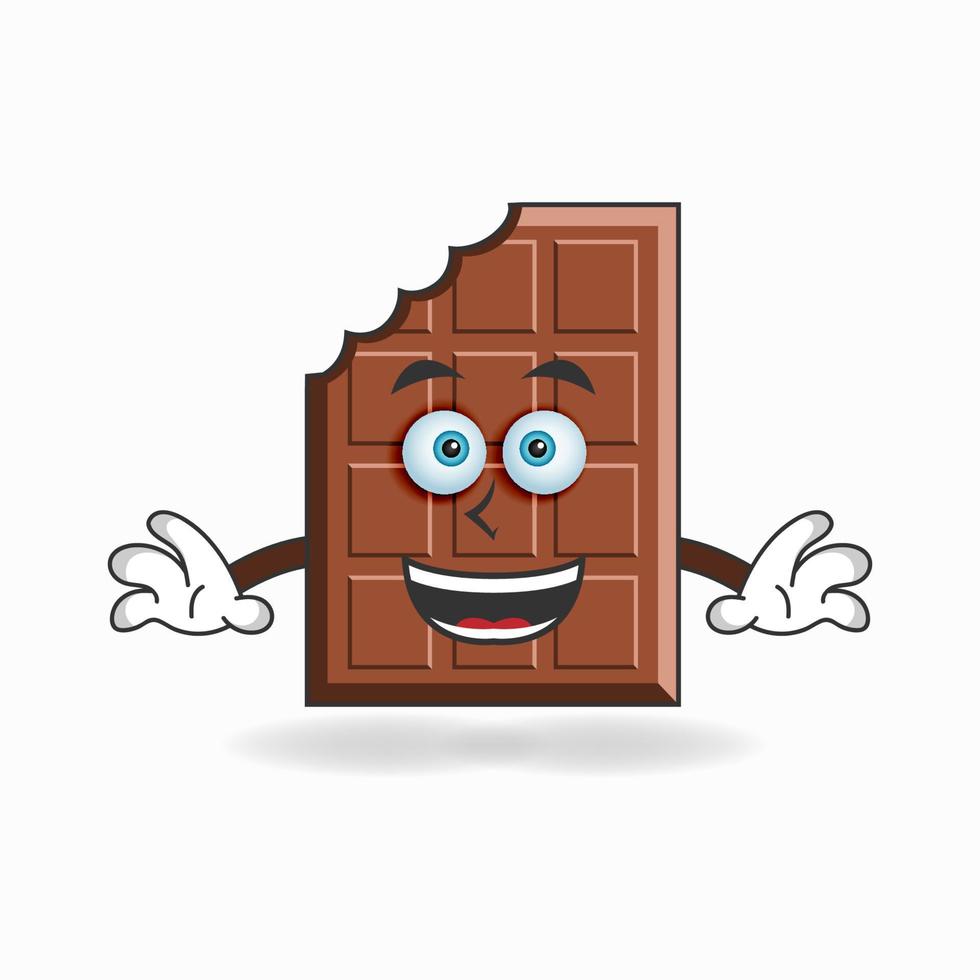 Chocolate mascot character with smile expression. vector illustration
