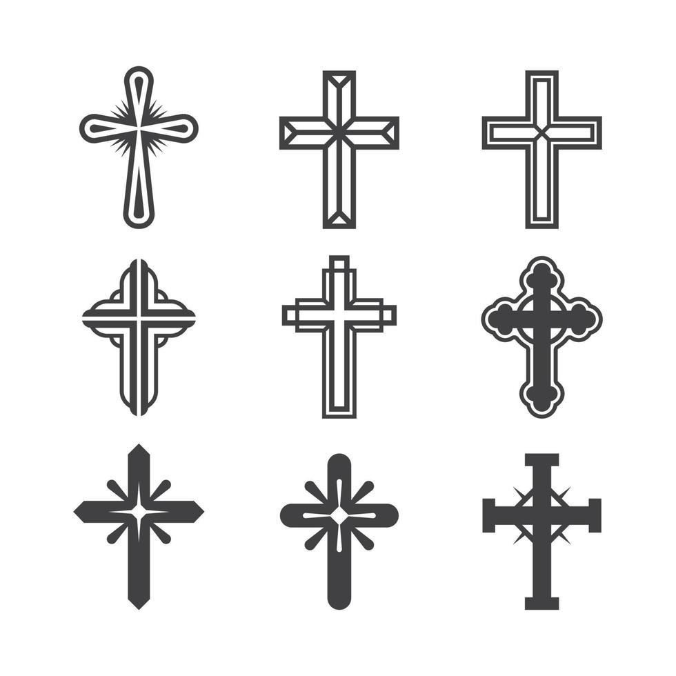Religion cross symbols christians catholicism icons tribal collection peace  jesus pictures 3786797 Vector Art at Vecteezy