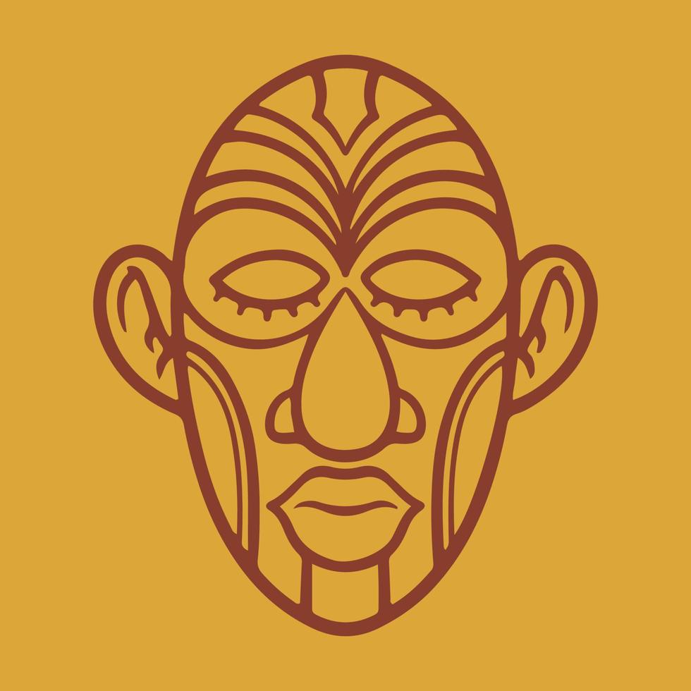 iconos de máscara étnica o máscaras planas incas. cultura étnica aborigen. vector