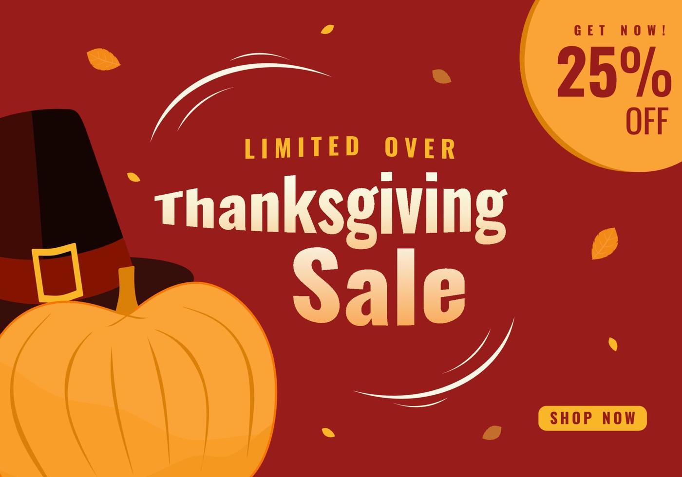 Sale poster, banner or flyer for Thanksgiving Day celebration vector