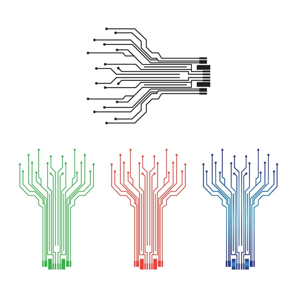 Circuit Logo Template vector illustration icon design