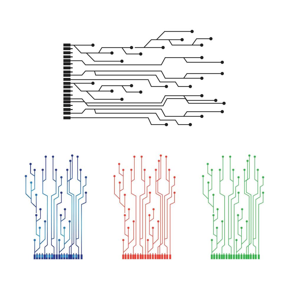 circuito, logotipo, plantilla, vector, ilustración, icono, diseño vector