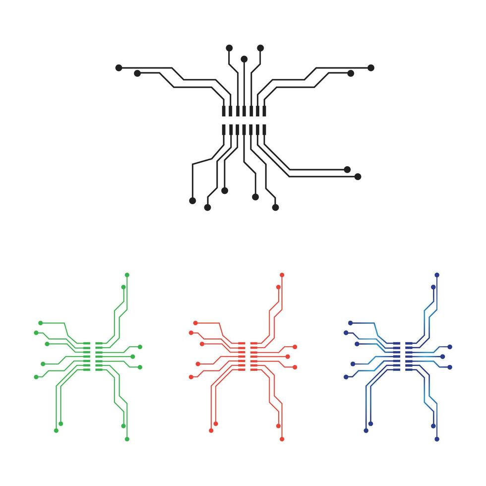 Circuit Logo Template vector illustration icon design