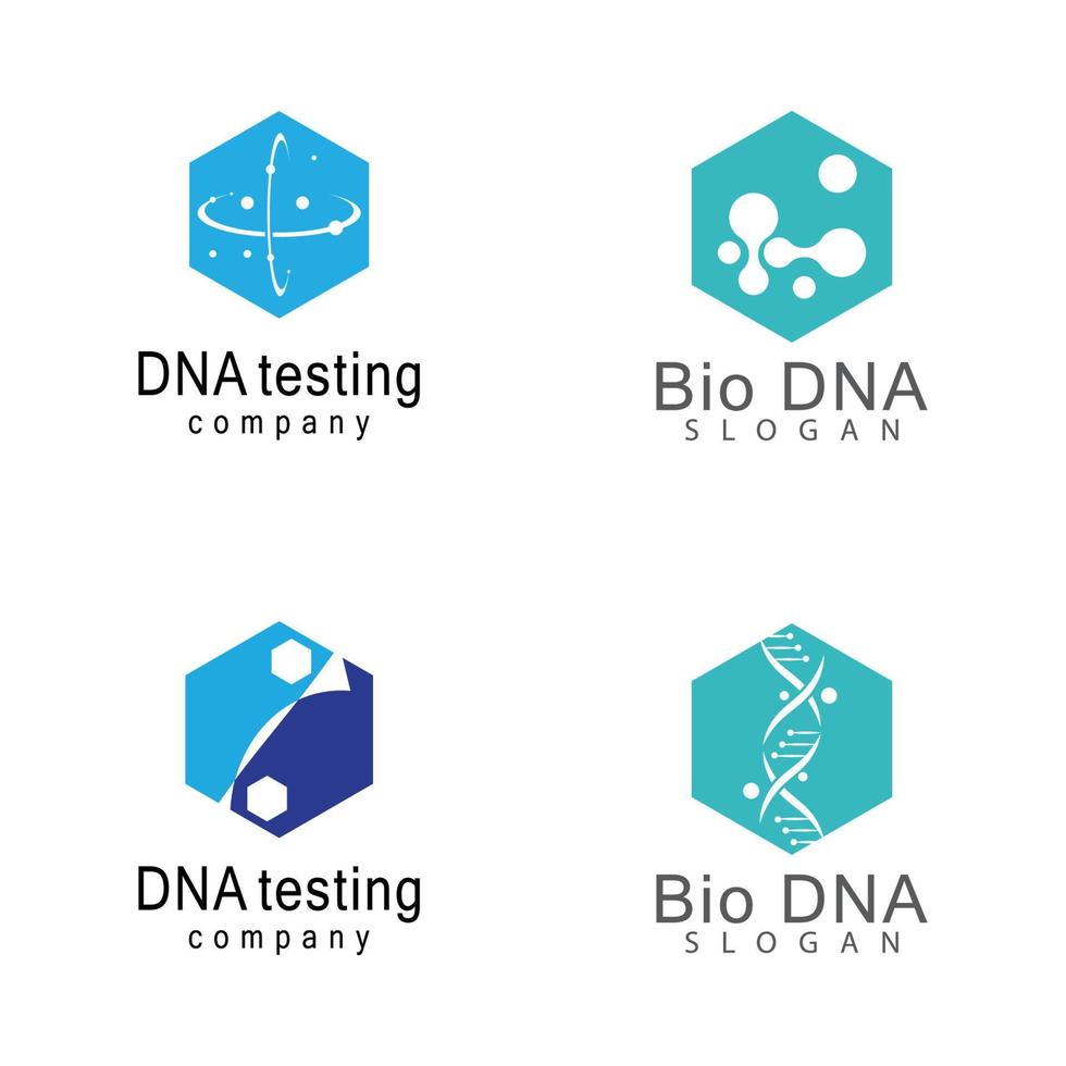 DNA gene Logo Template vector symbol illustration