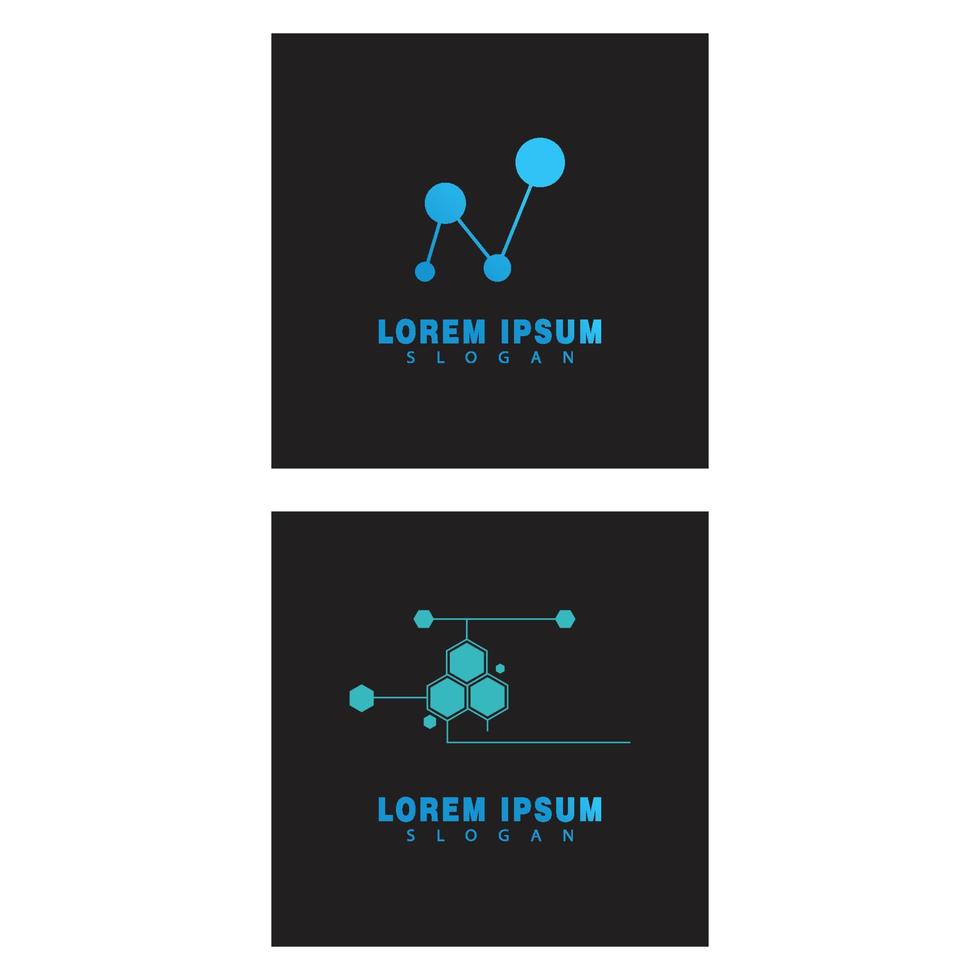 Molecule symbol logo template vector illustration design