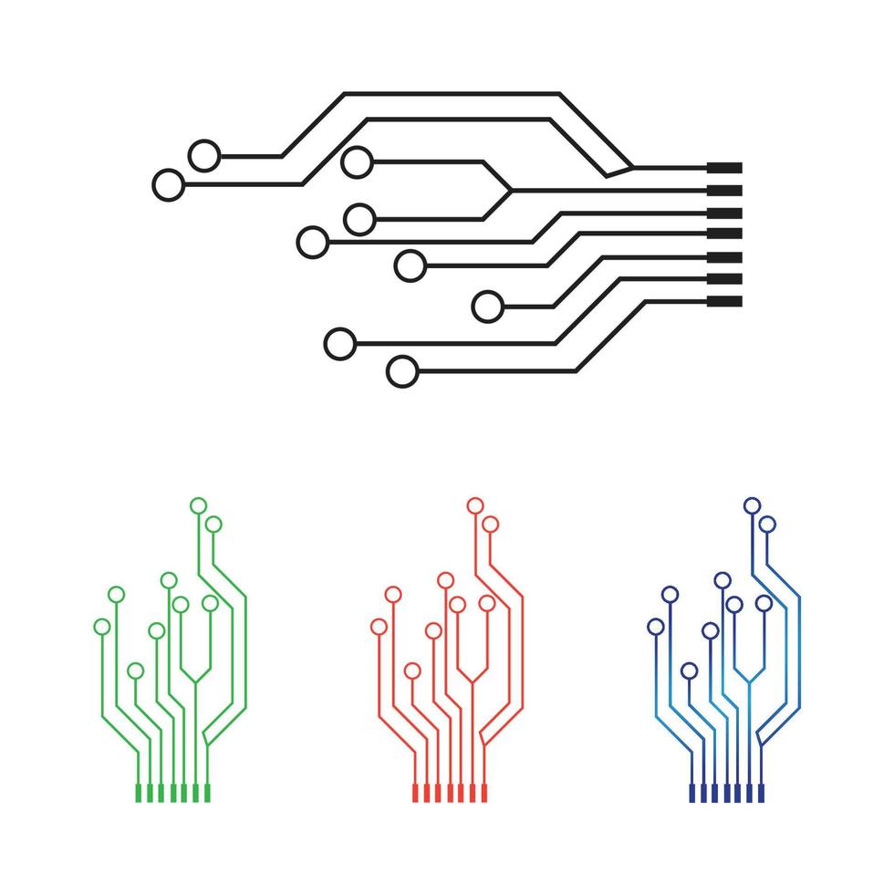 Circuit Logo Template vector illustration icon design