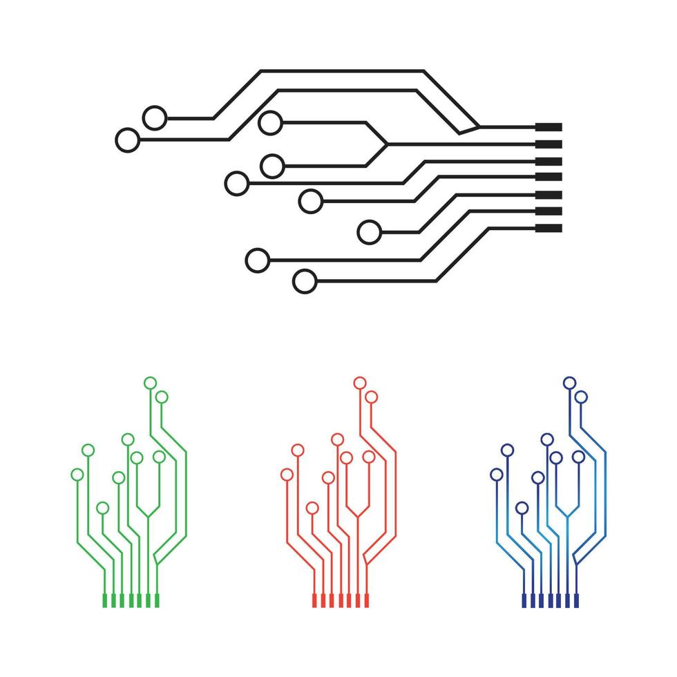 circuito, logotipo, plantilla, vector, ilustración, icono, diseño vector