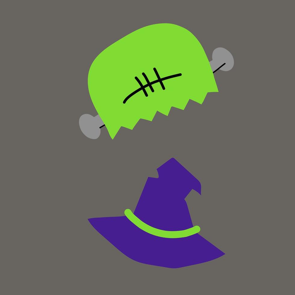 Witch hat vector isolated on white background
