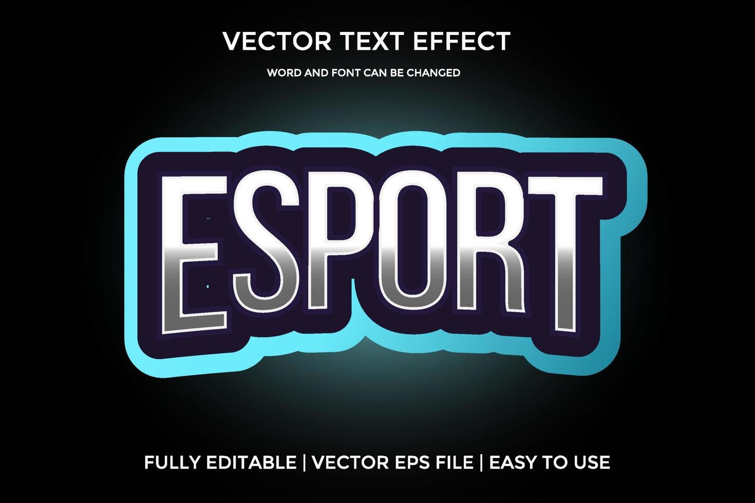 efecto de texto vectorial de esport editable vector