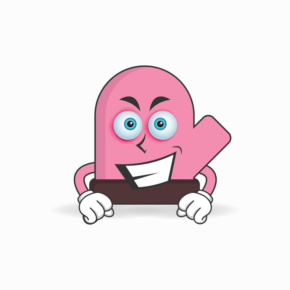 gloves mascot character with smile expression. vector illustration