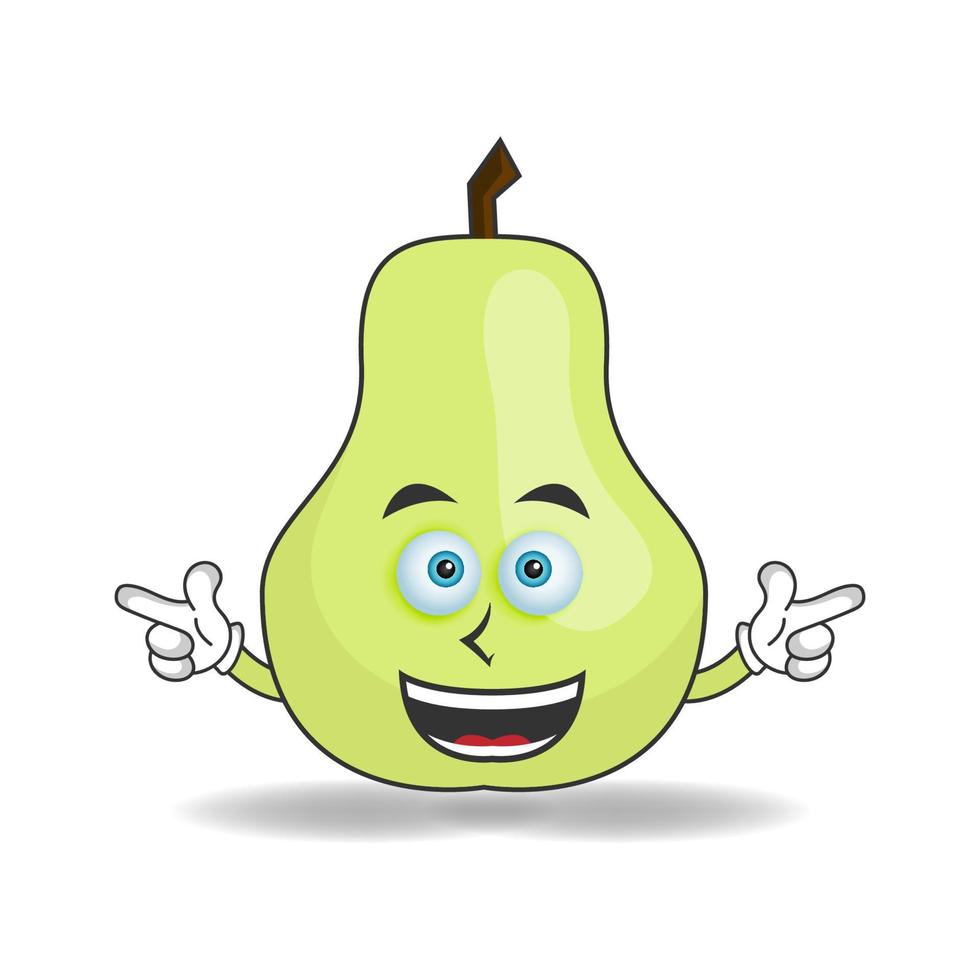 Guava mascot character with smile expression. vector illustration