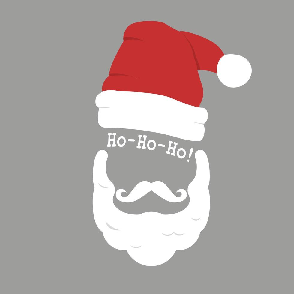 Santa Claus say Ho-Ho-Ho. Vector in flat design