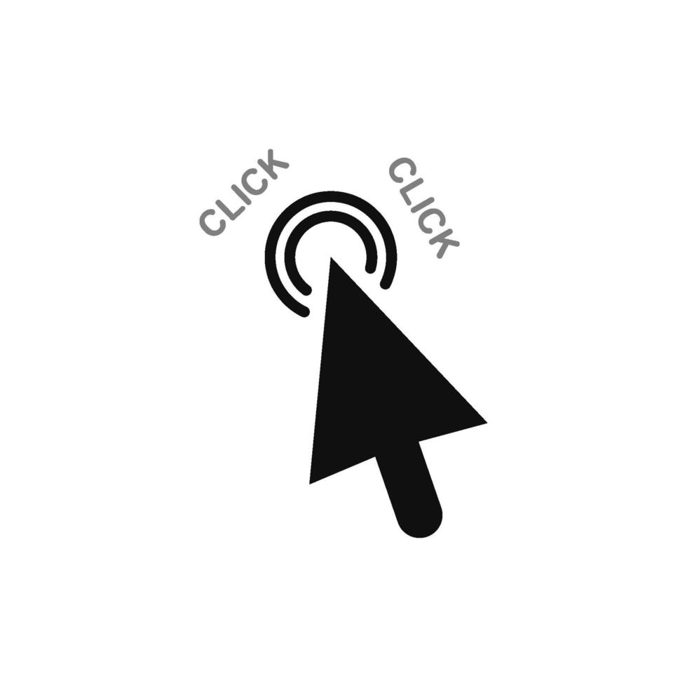 Mouse click, computer arrow icon. Vector illustration