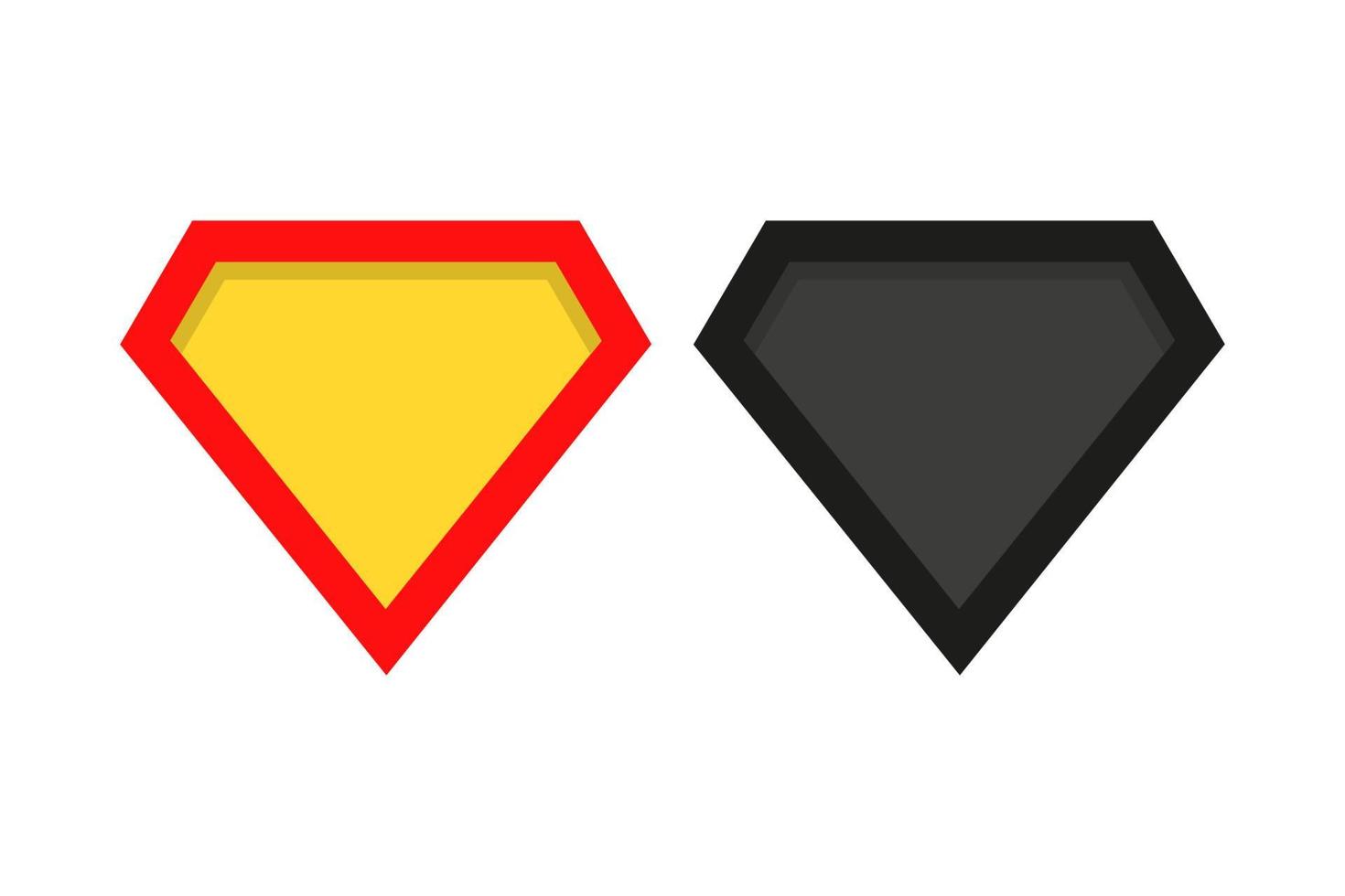 superhéroe y logo antihéroe. diseño plano vectorial vector