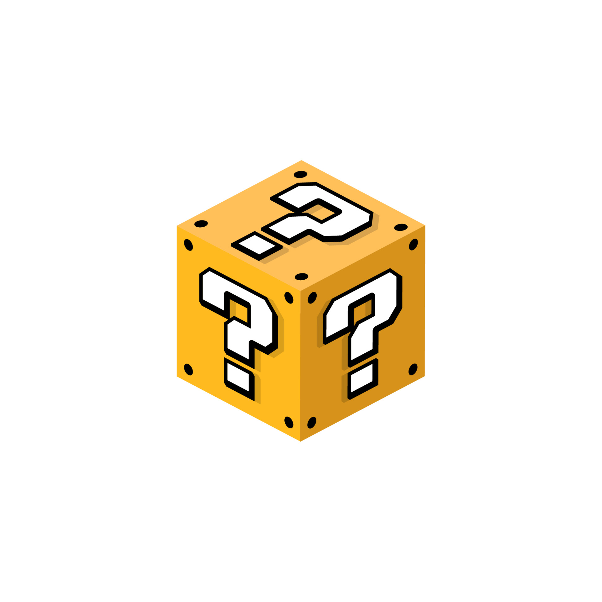 Question Box Lucky Block Old School Games Vector Pixel Design