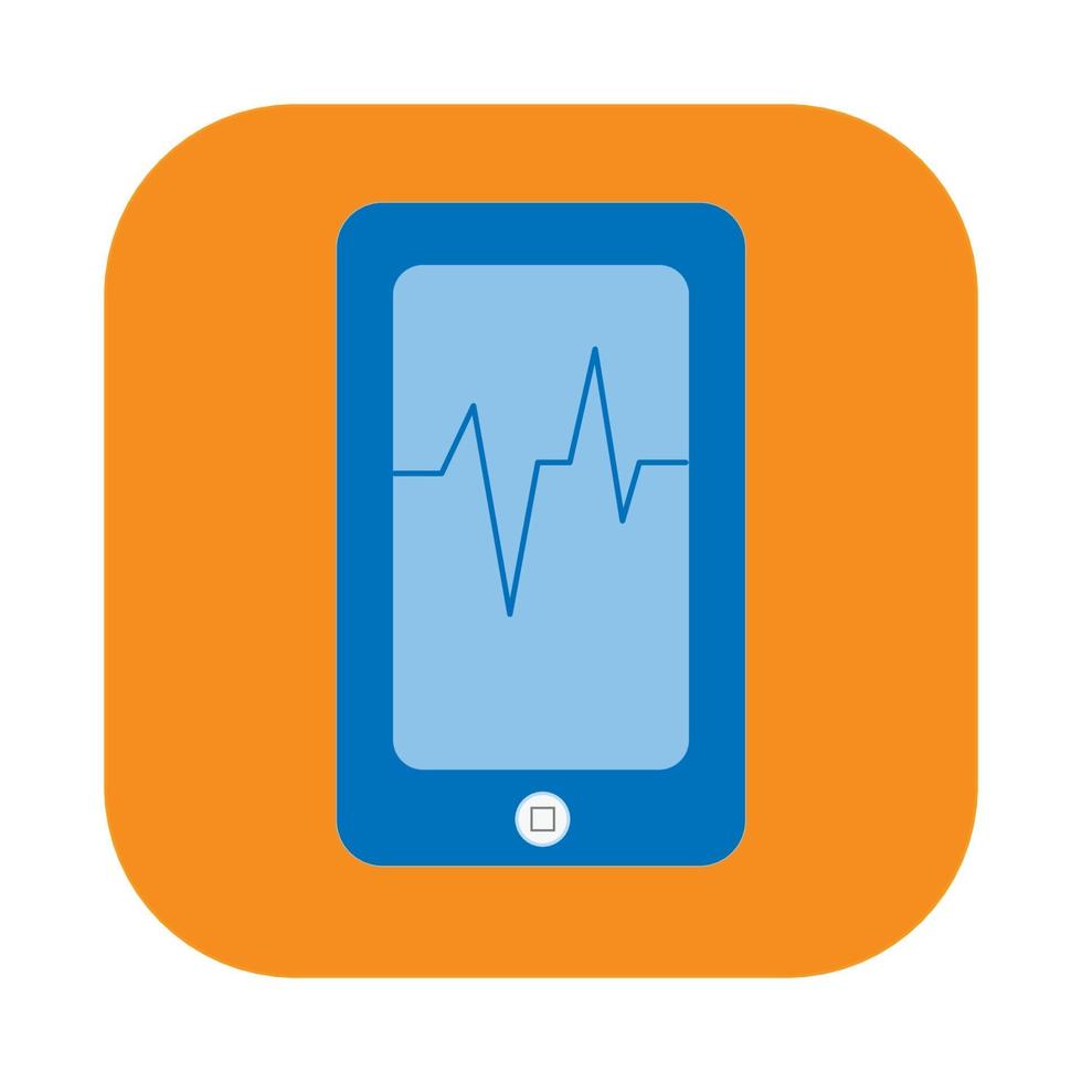 Vibration monitoring tool analysis with tablet android vector