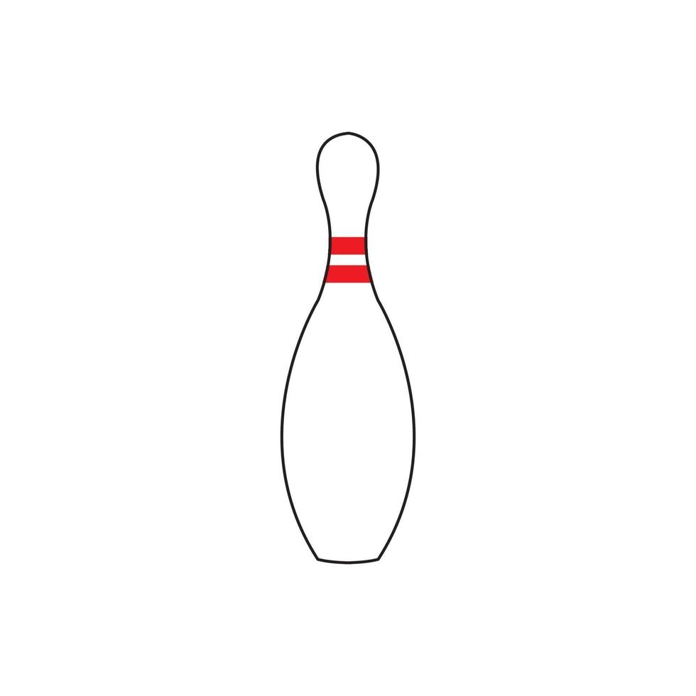 Illustration vector bowling pin sport of color style design vector good for sport icon