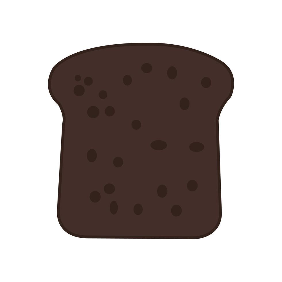 ilustración vectorial de pan con chocochips para el desayuno vector