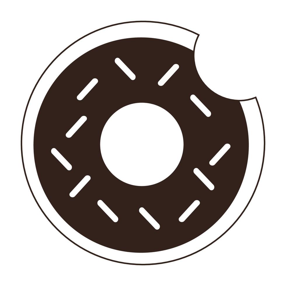 vector illustration of chocolate donuts for breakfast