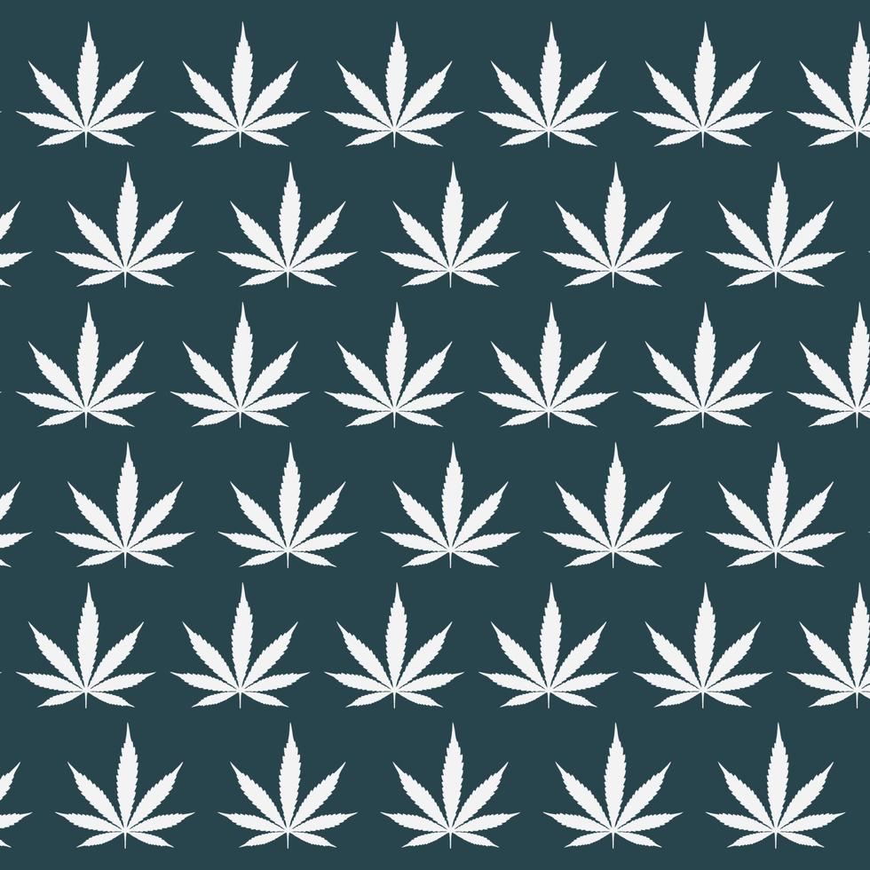 Patrón sin fisuras de fondo elegante de marihuana de malezas vector