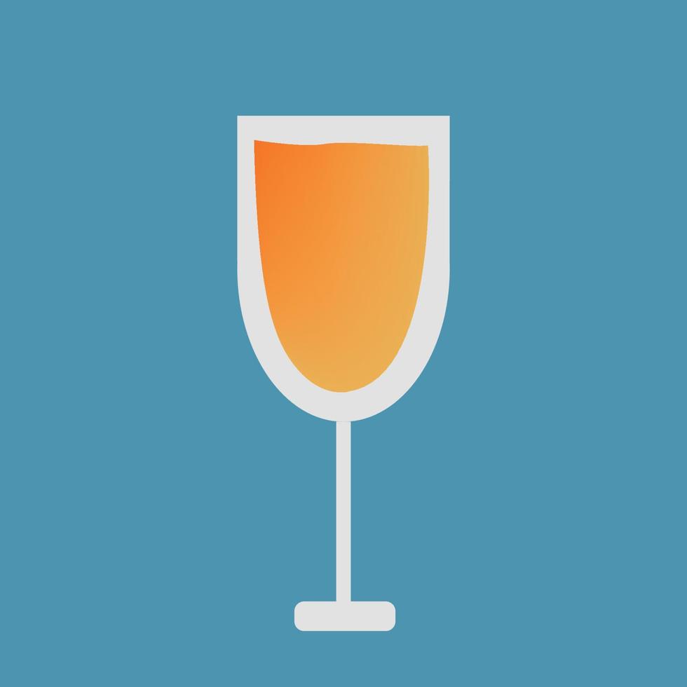 glass of champagne vector illustration