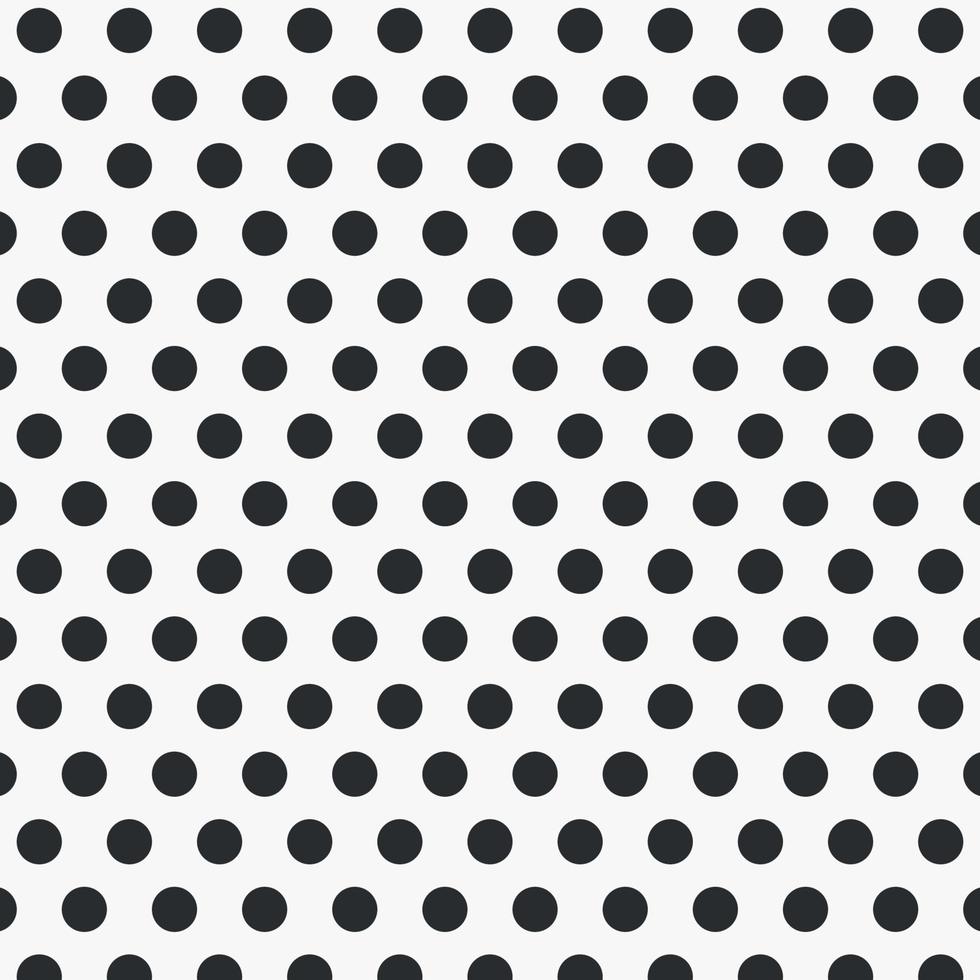 abstract seamless black polka dots pattern stylish white background vector