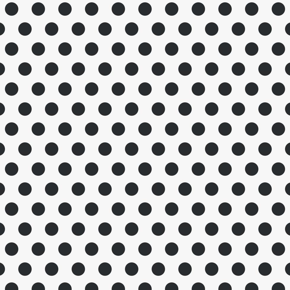 abstract seamless black polka dots pattern stylish white background vector