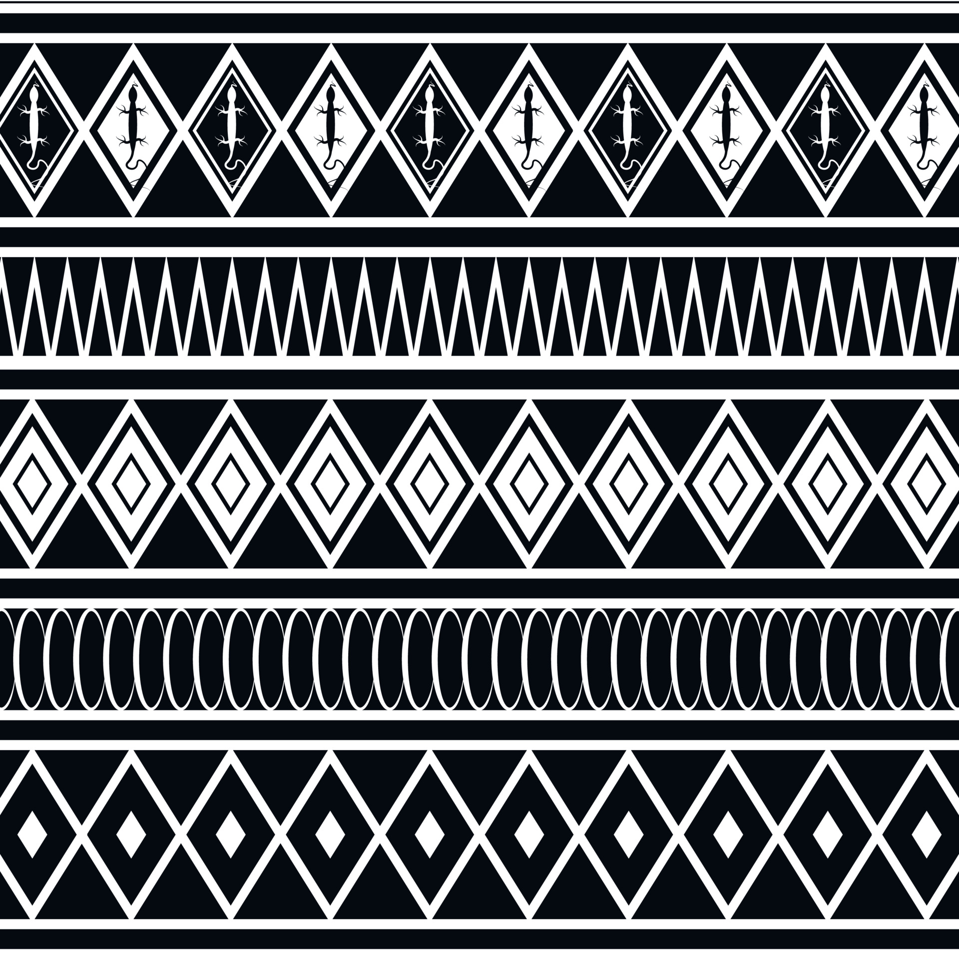 traditional contemporary art seamless ethnic tribal pattern vector ...