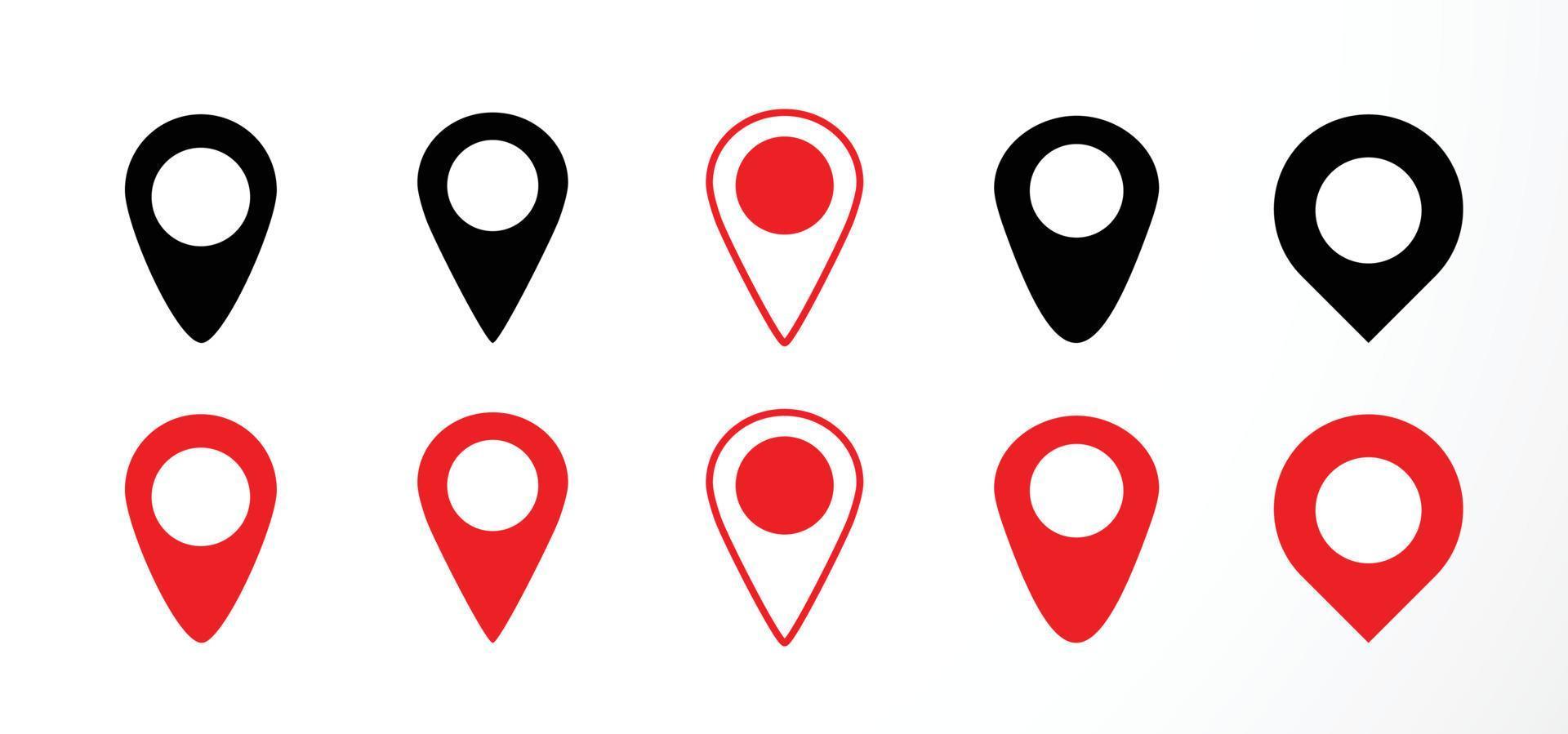 Location Pin Icon Location Icon Map Marker Pointer Icon Set Gps Location Symbol Collection Map Pin Place Marker Vector Art At Vecteezy