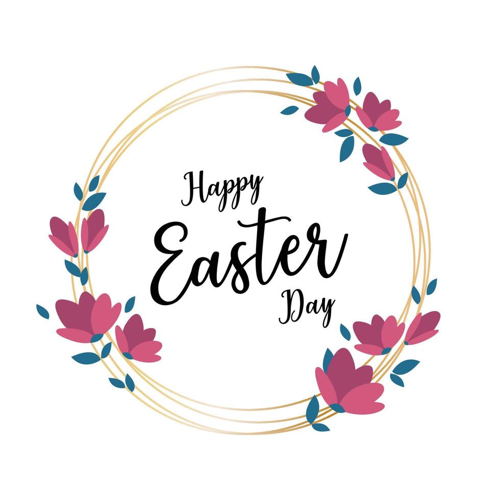 Happy Easter greeting card background vector