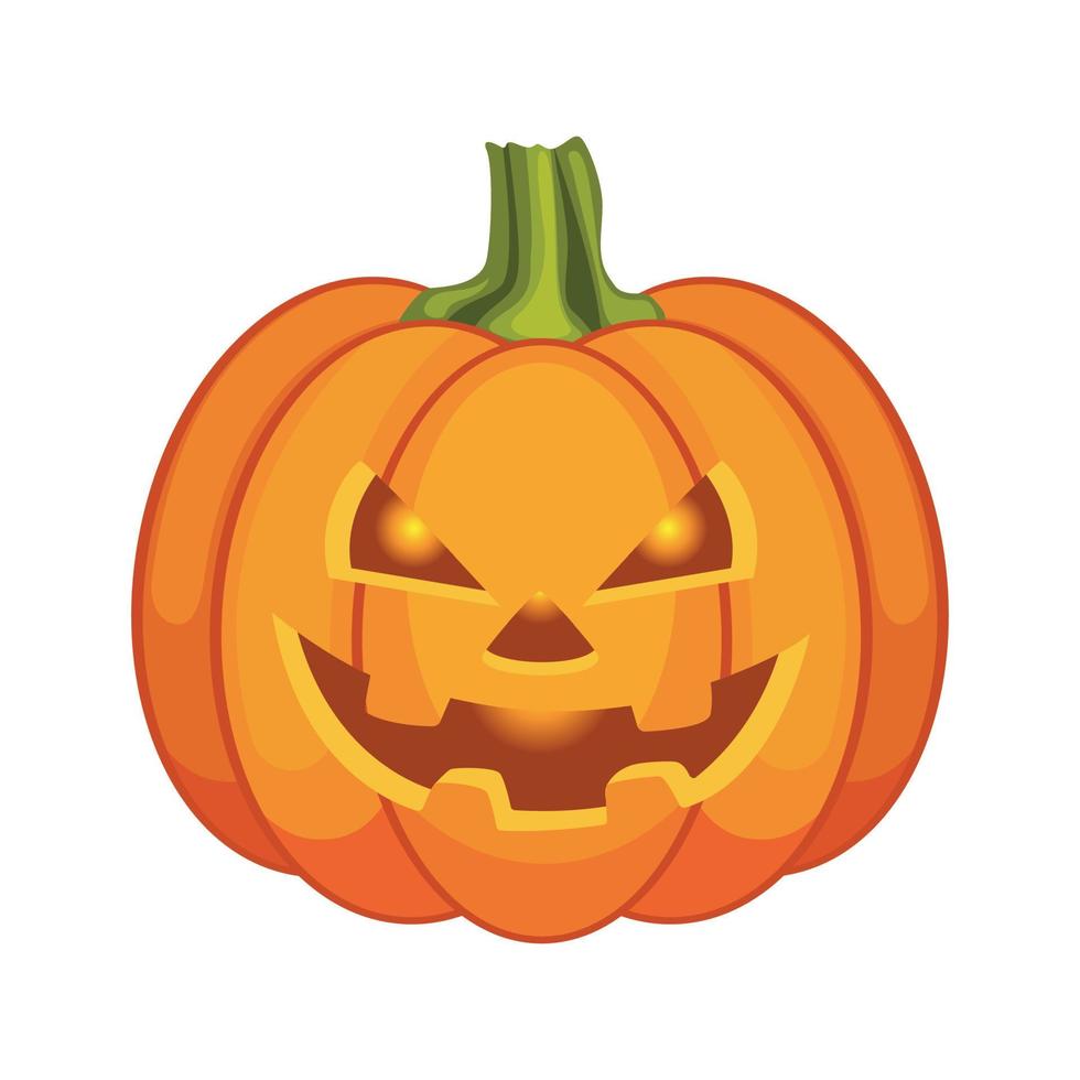 Halloween pumpkin jack-o-lantern illustration vector