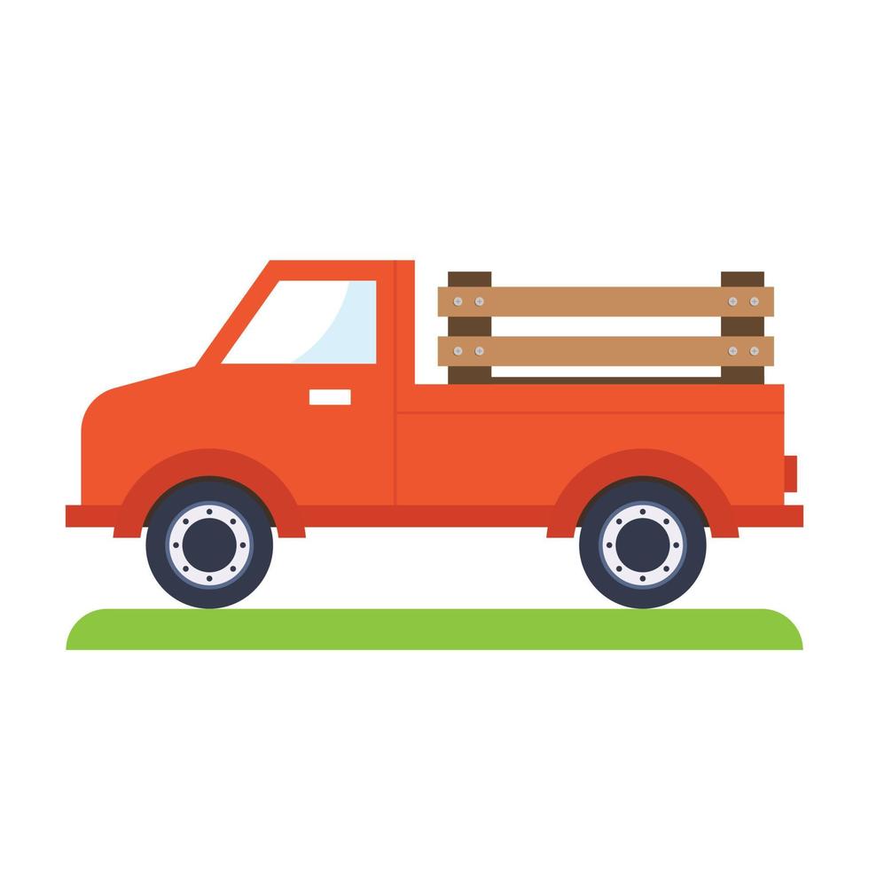 Cartoon red truck vector illustration