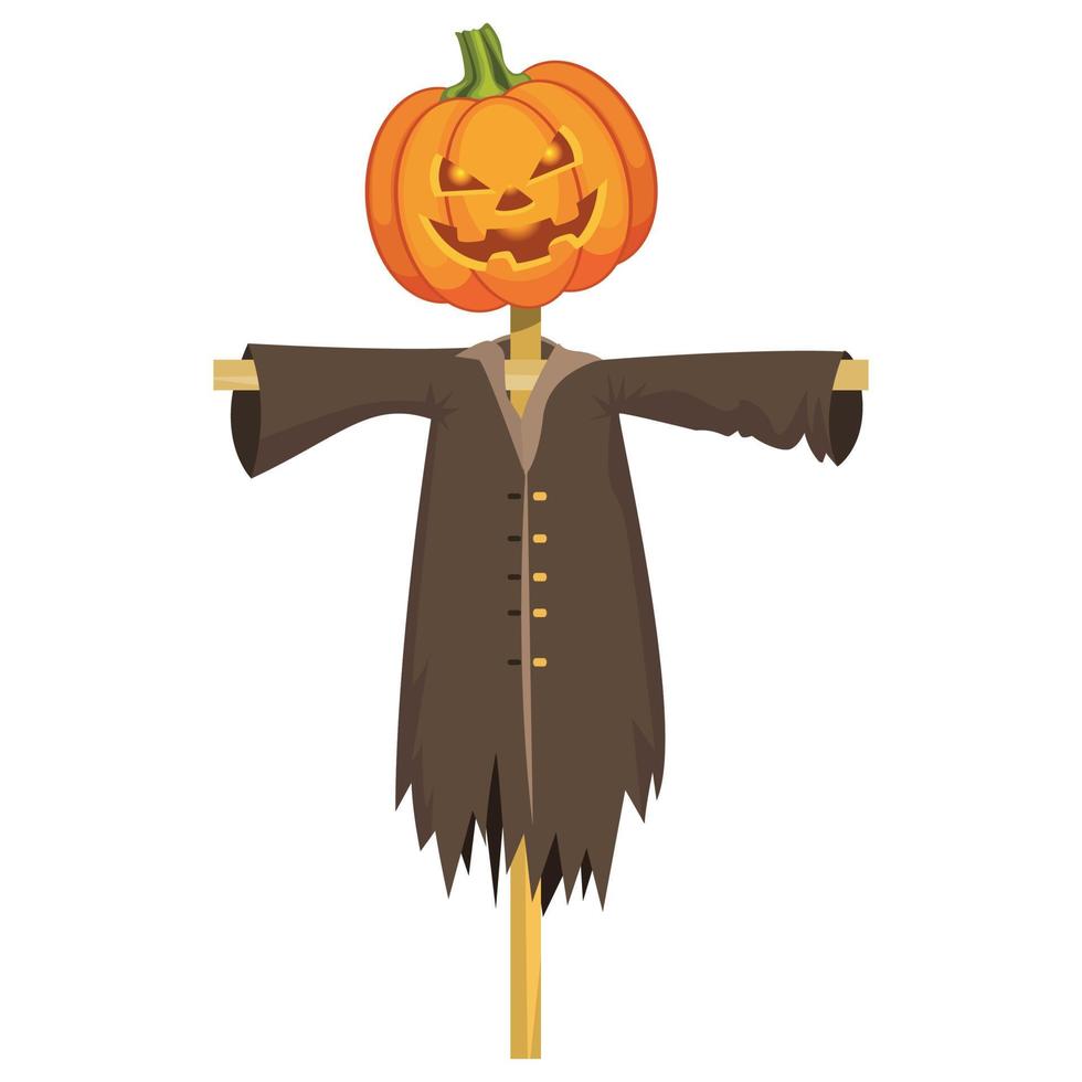 Halloween scarecrow illustration vector