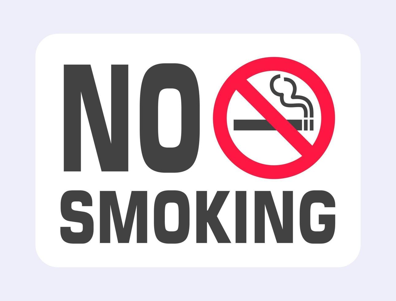 No smoking sign. Forbidden sign icon isolated on light gray background vector illustration.