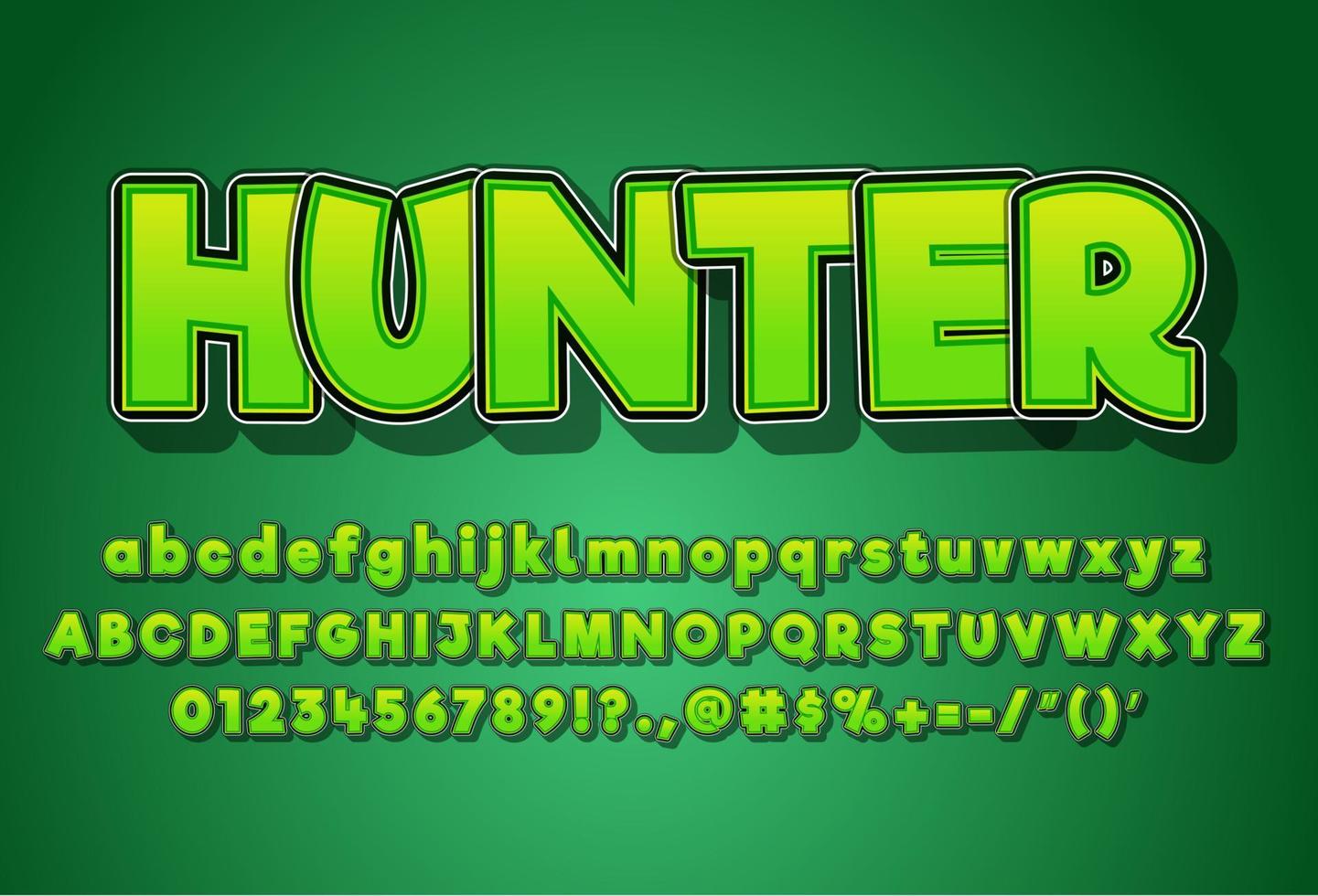text effect with modern 3d design, gradient font complete set alphabet vector