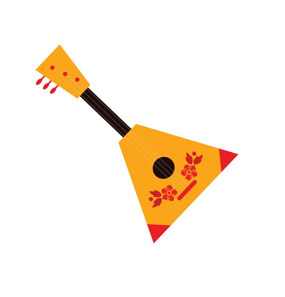 Balalaika icon is a Russian folk musical instrument vector