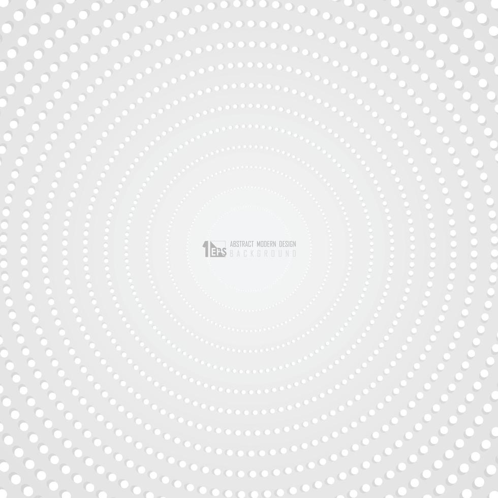 Abstract gray dots circle pattern design background. illustration vector eps10