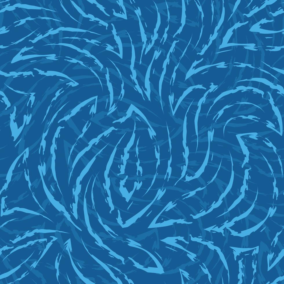 Seamless blue vector pattern of corners and flowing lines with torn edges.Texture of torn lines on a blue background.