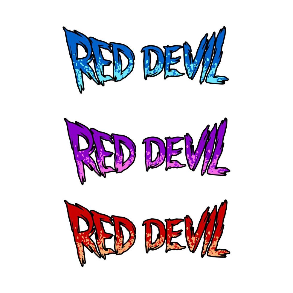 tipografía diablo rojo vector