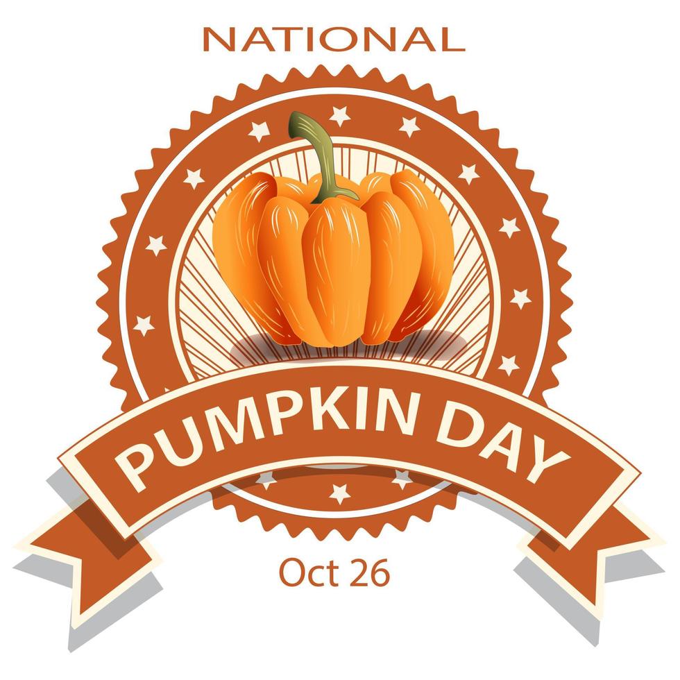 National Pumpkin Day Sign 3789694 Vector Art at Vecteezy