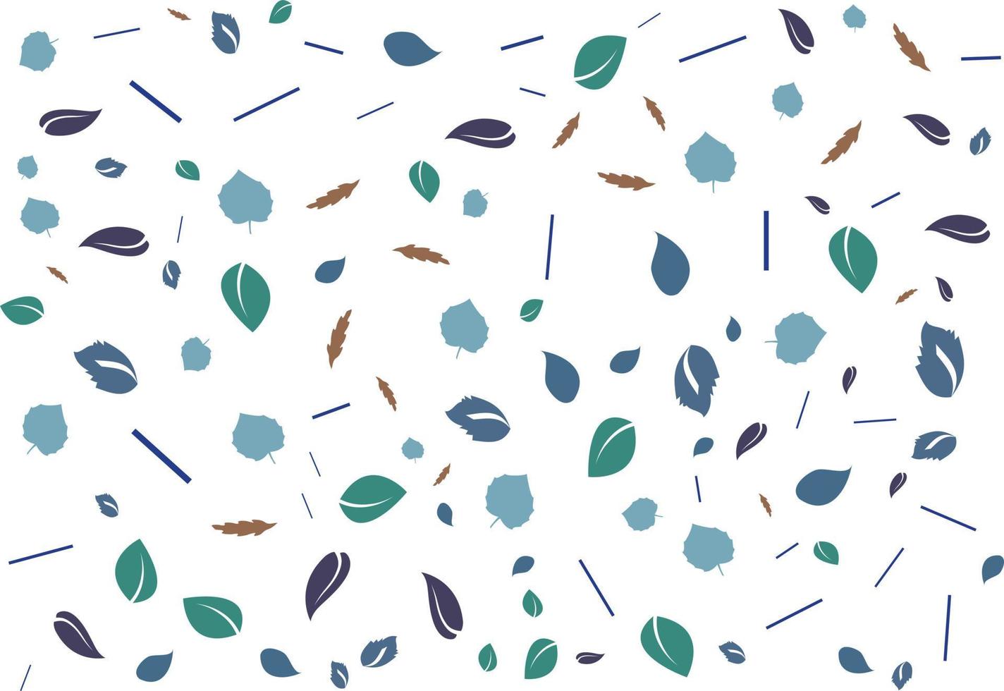 Green Leaf rectangle pattern Elements design.eps vector
