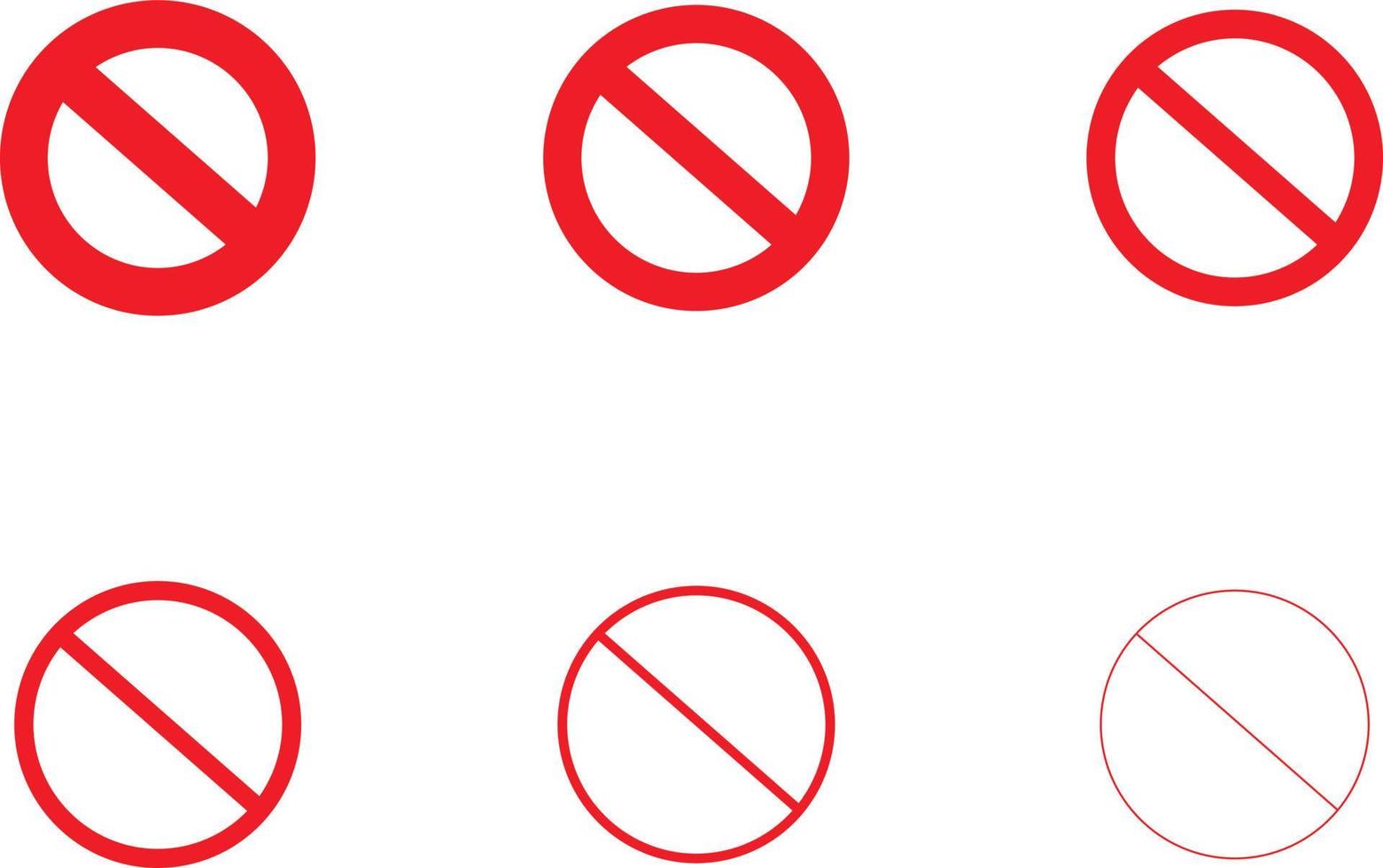 Prohibiting Simple graphic design Trendy set.eps vector
