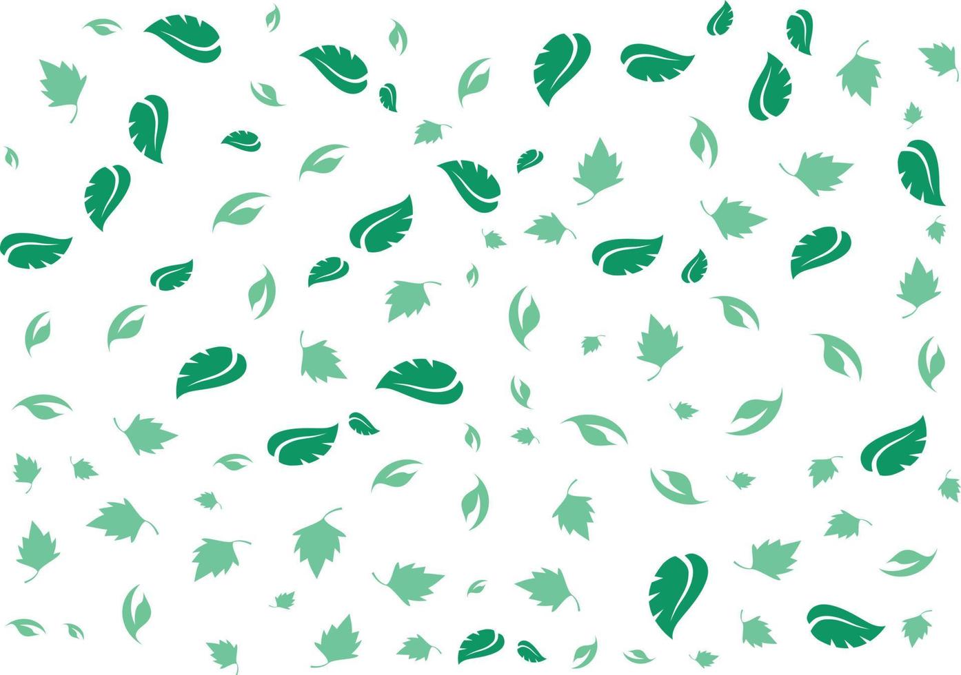 elementos de patrón de hoja verde diseñan varias formas vector