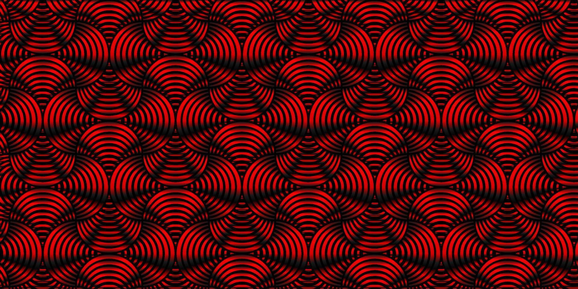 Geometric pattern with circle overlapping red background vector