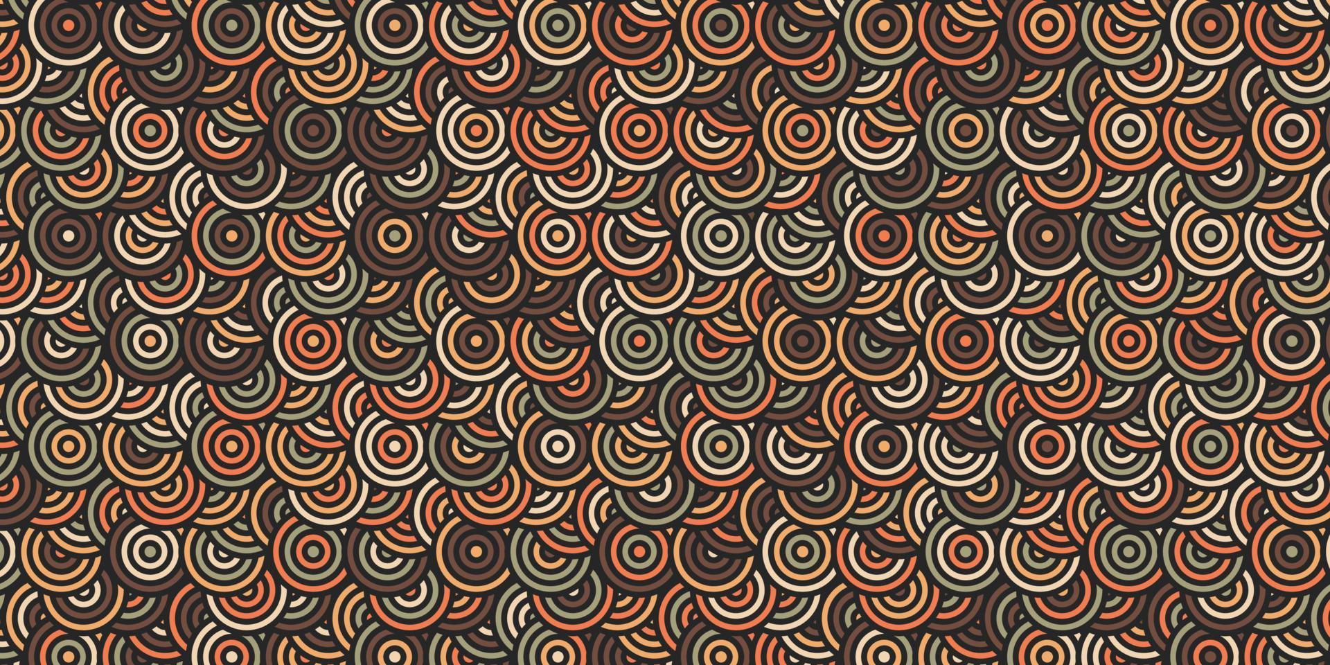 patrón geométrico con círculo superpuesto fondo vintage vector