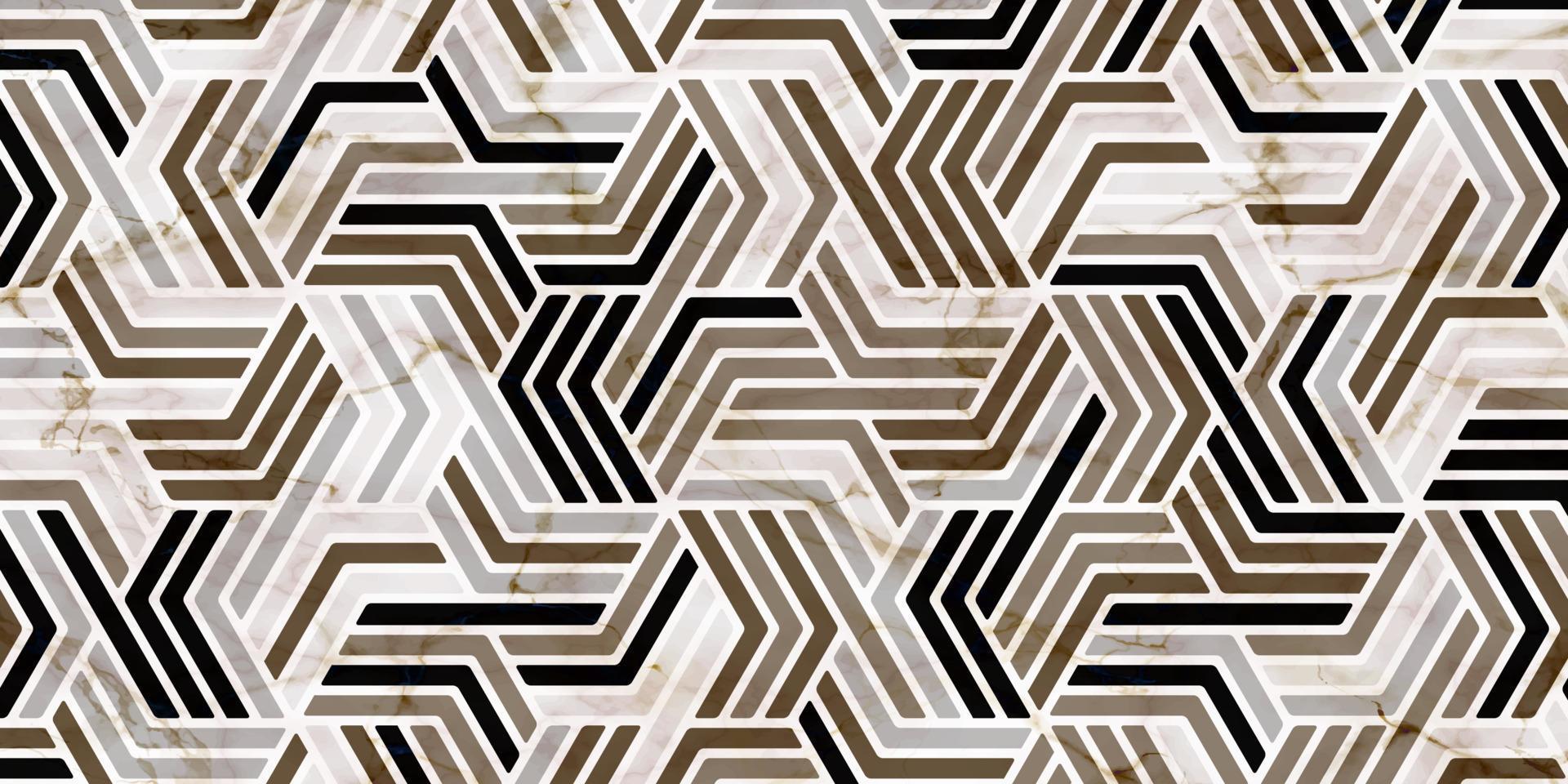 Geometric pattern with stripes polygonal shape gold background vector