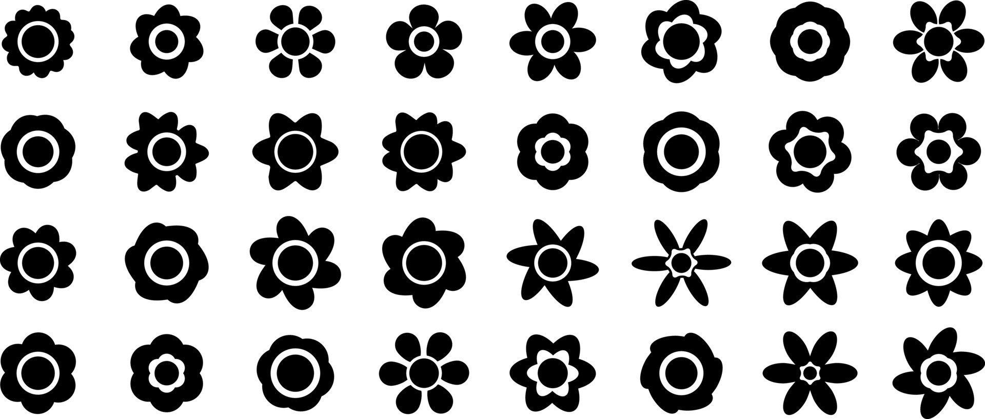 Flower icon and symbol isolated on white background 3789881 Vector Art