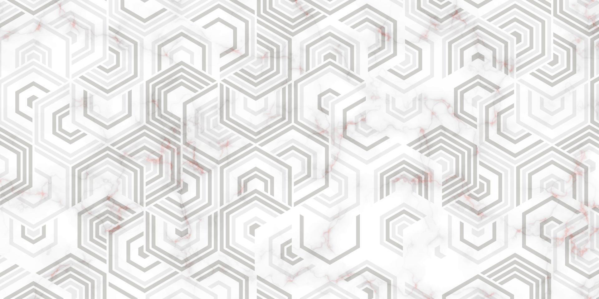 Geometric pattern with polygonal shape and marble texture luxury background vector